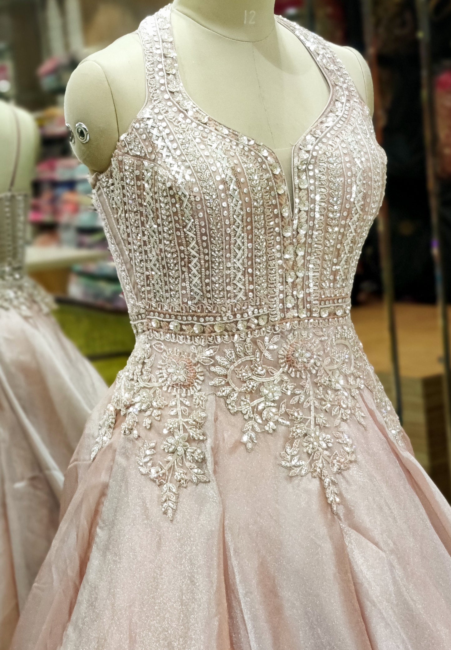 Blush Whisper Luxe Peach Gown
