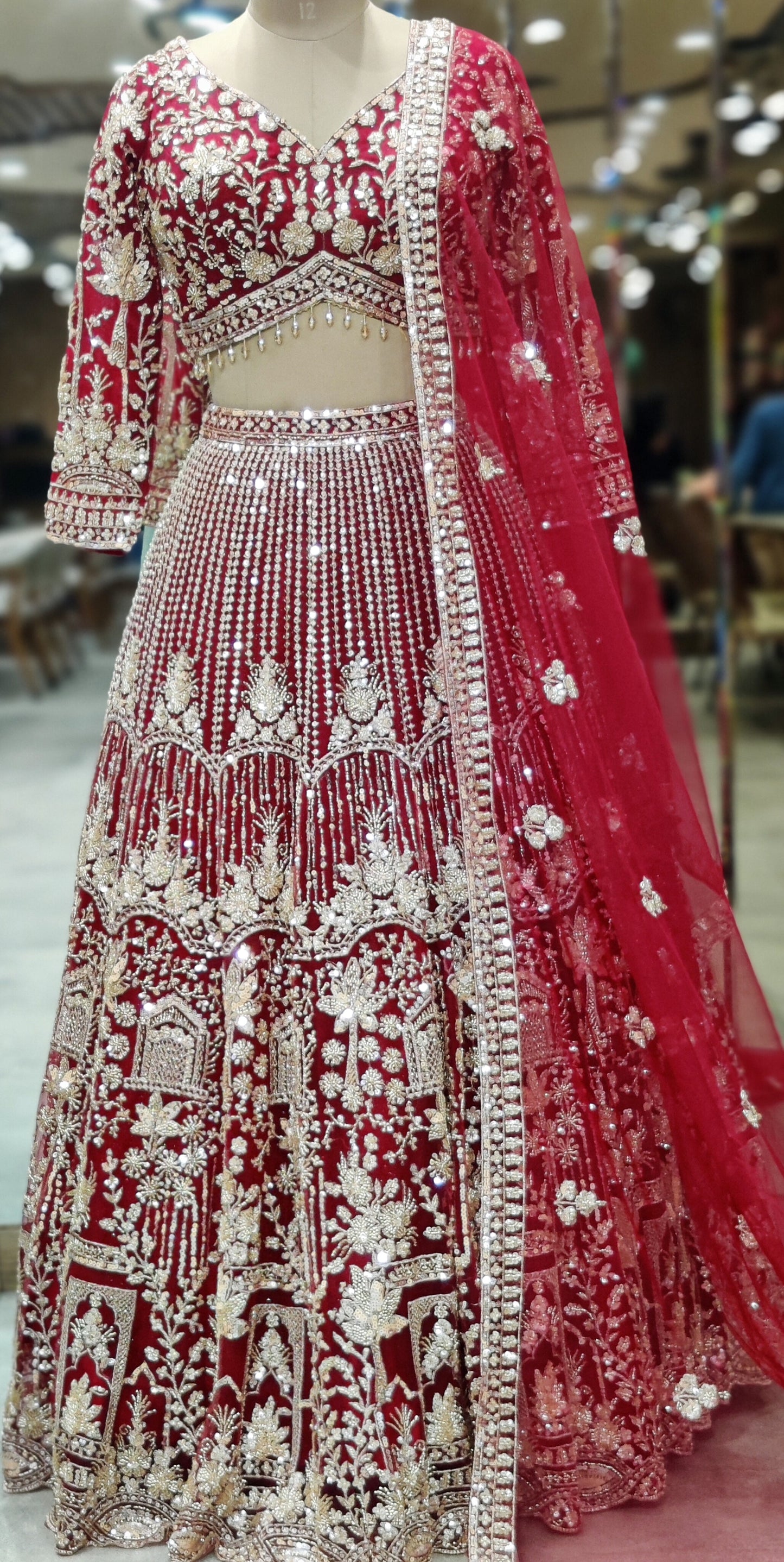 Red Cherry Lehenga Choli โ Graceful, Elegant & Timeless