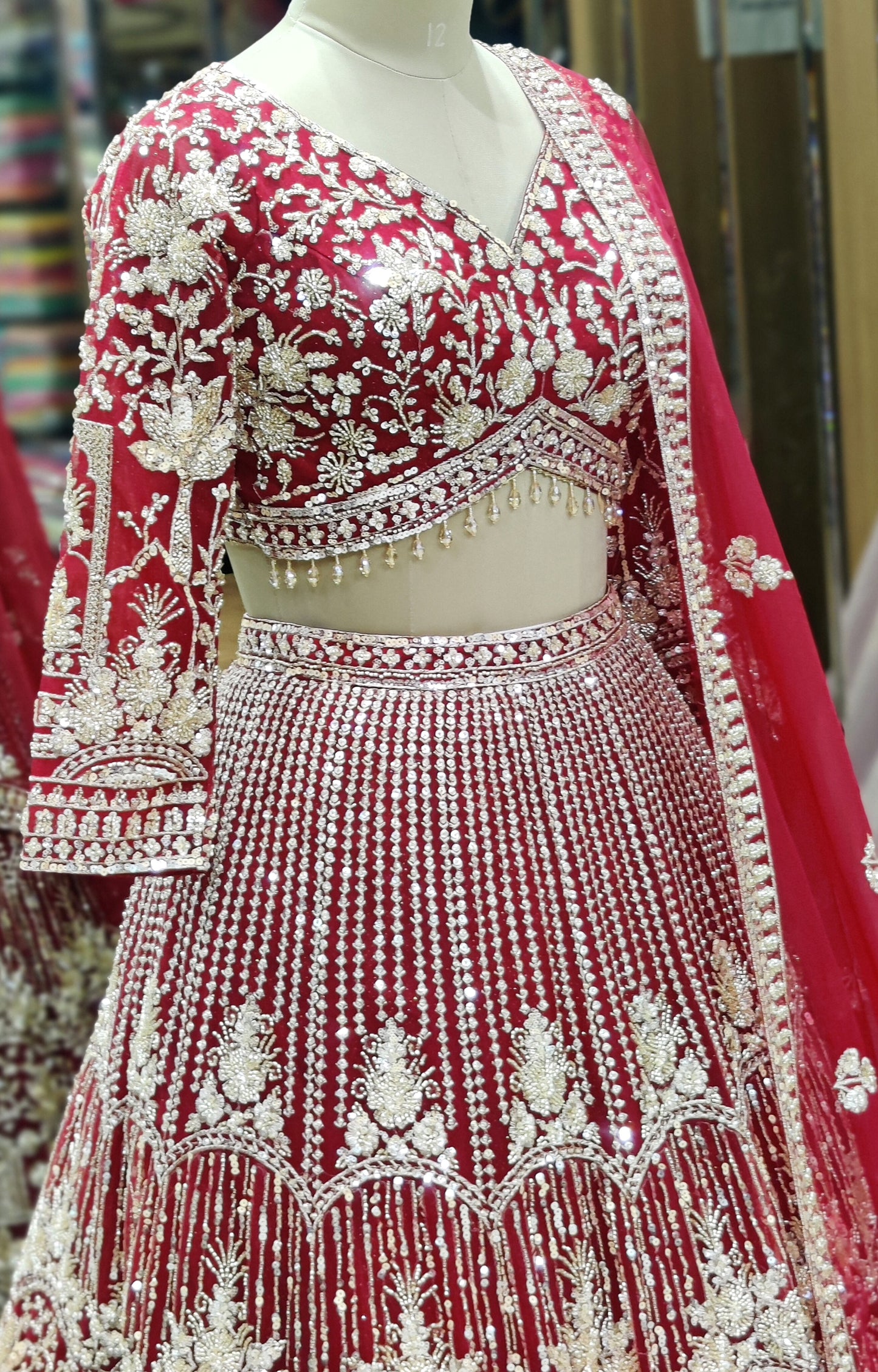 Red Cherry Lehenga Choli โ Graceful, Elegant & Timeless