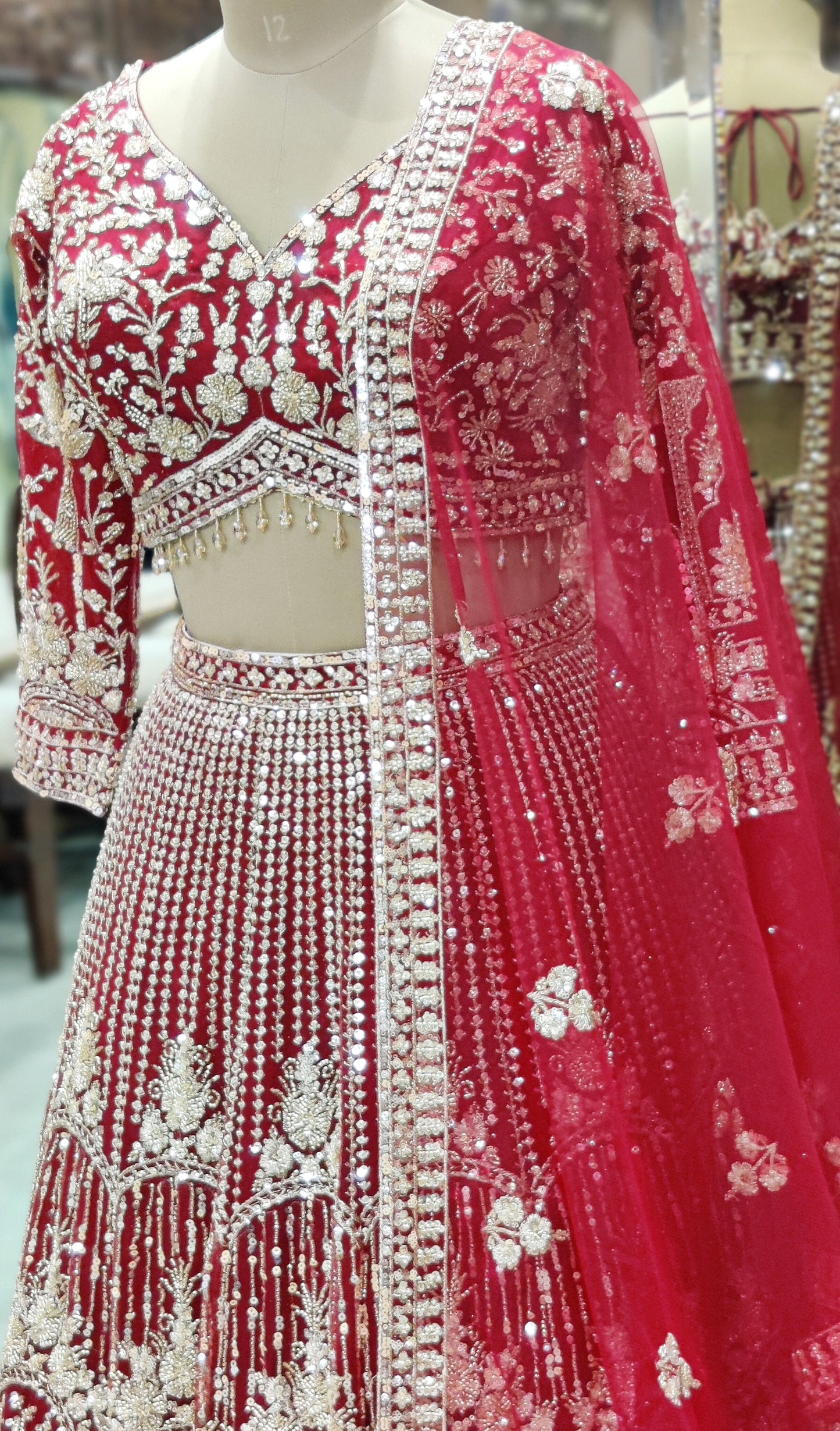 Red Cherry Lehenga Choli โ Graceful, Elegant & Timeless
