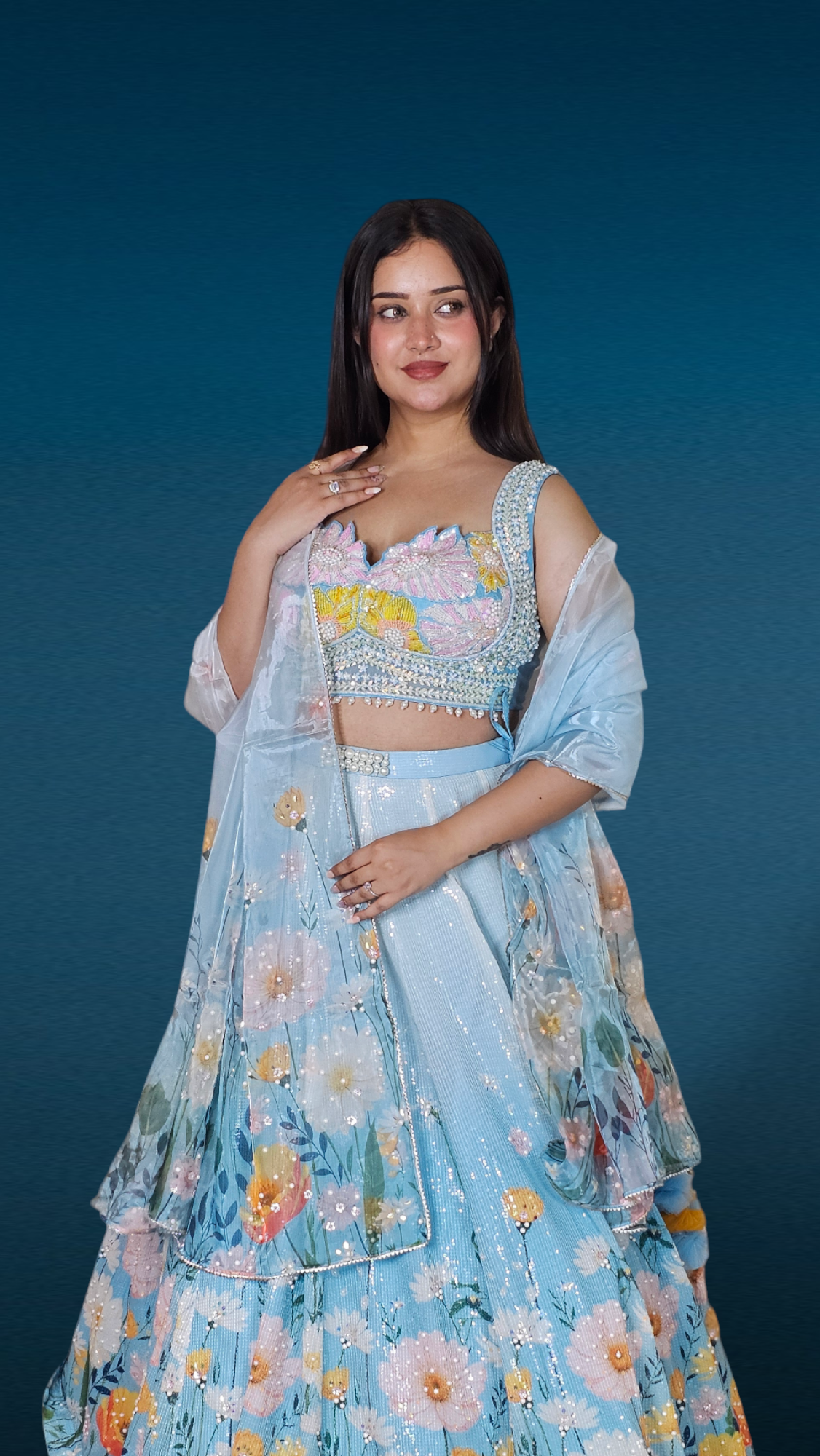Light Blue lehenga