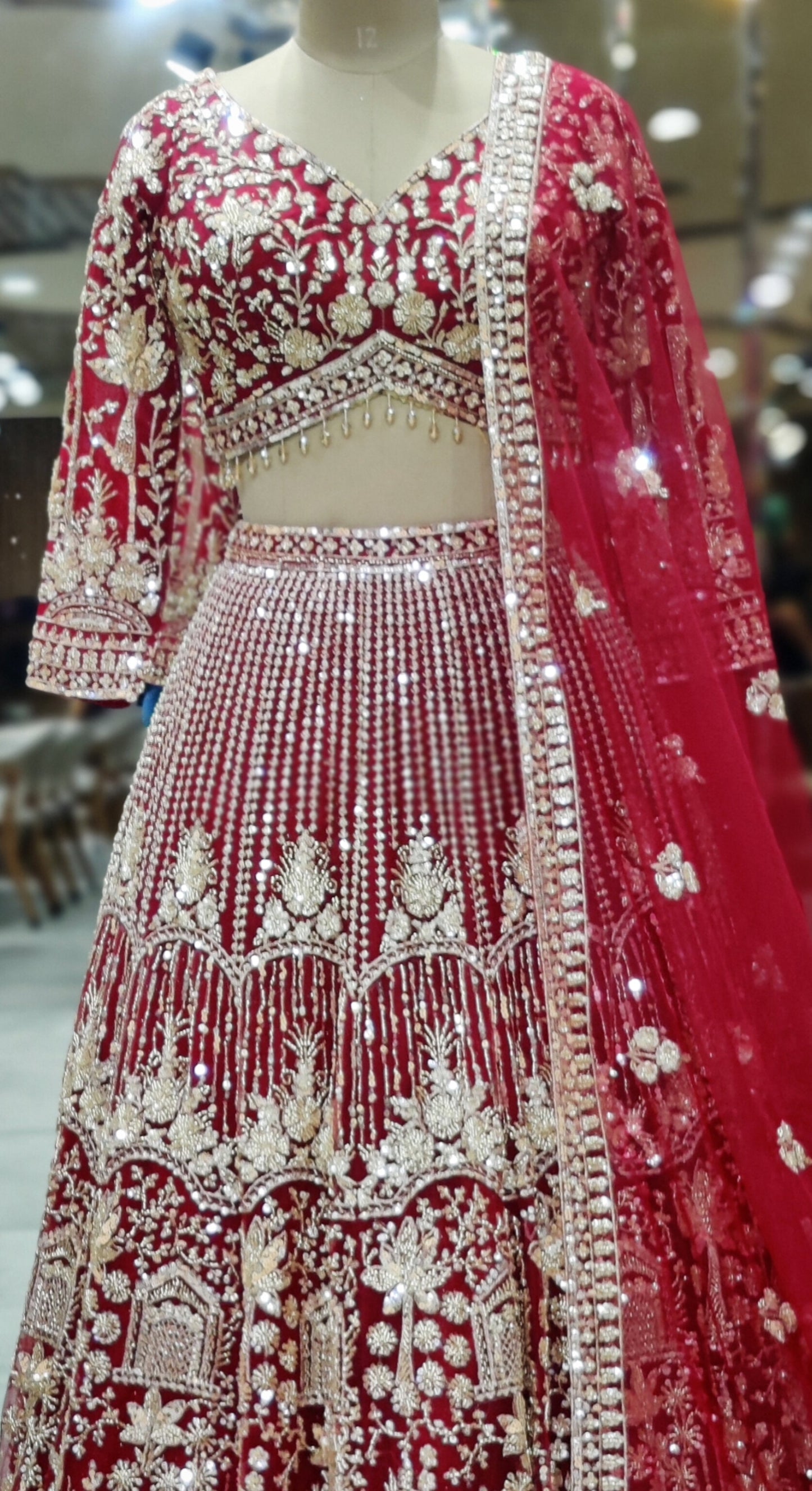 Red Cherry Lehenga Choli โ Graceful, Elegant & Timeless
