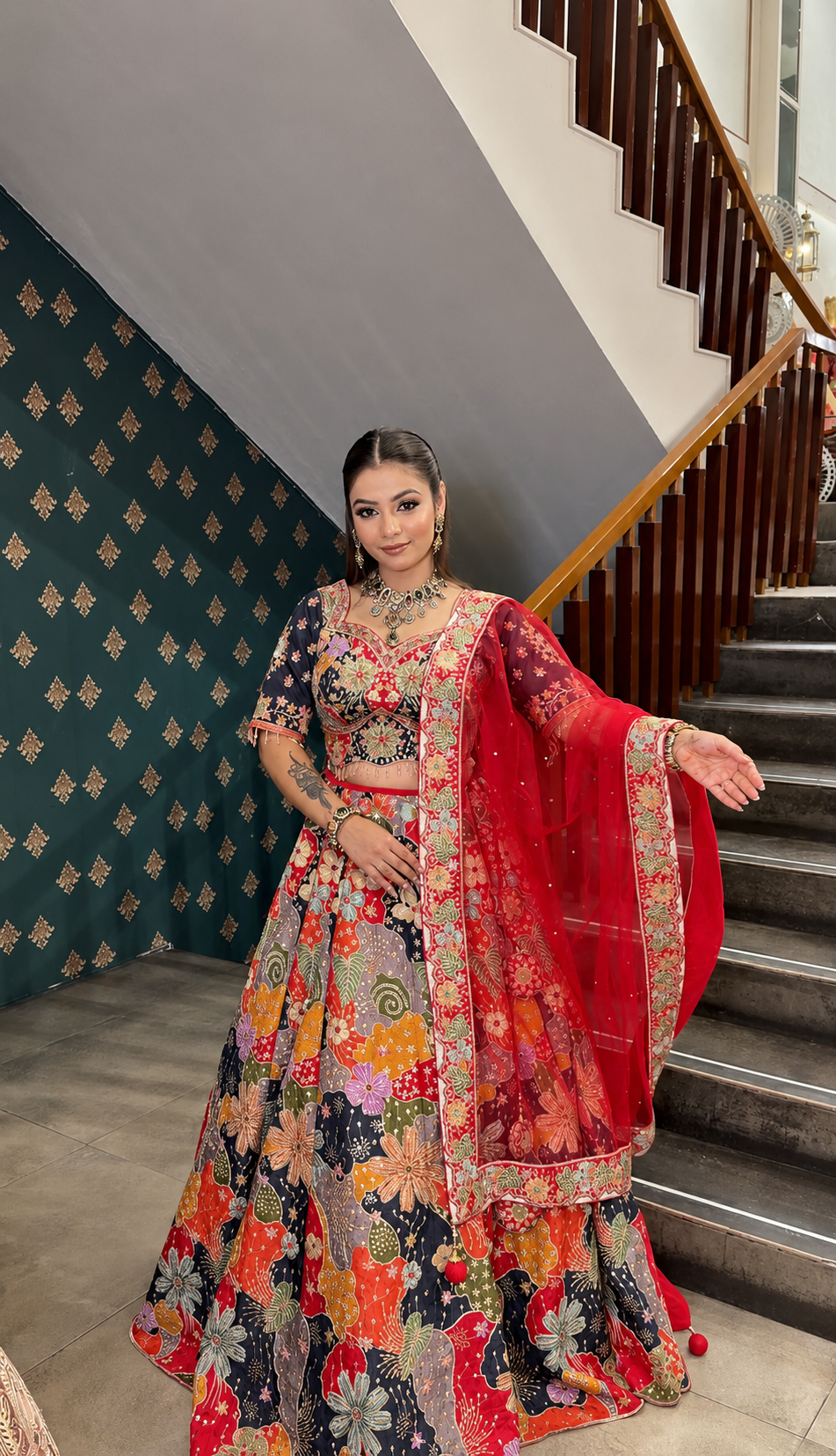 Imperial Garden Couture Lehenga – Saluja Store