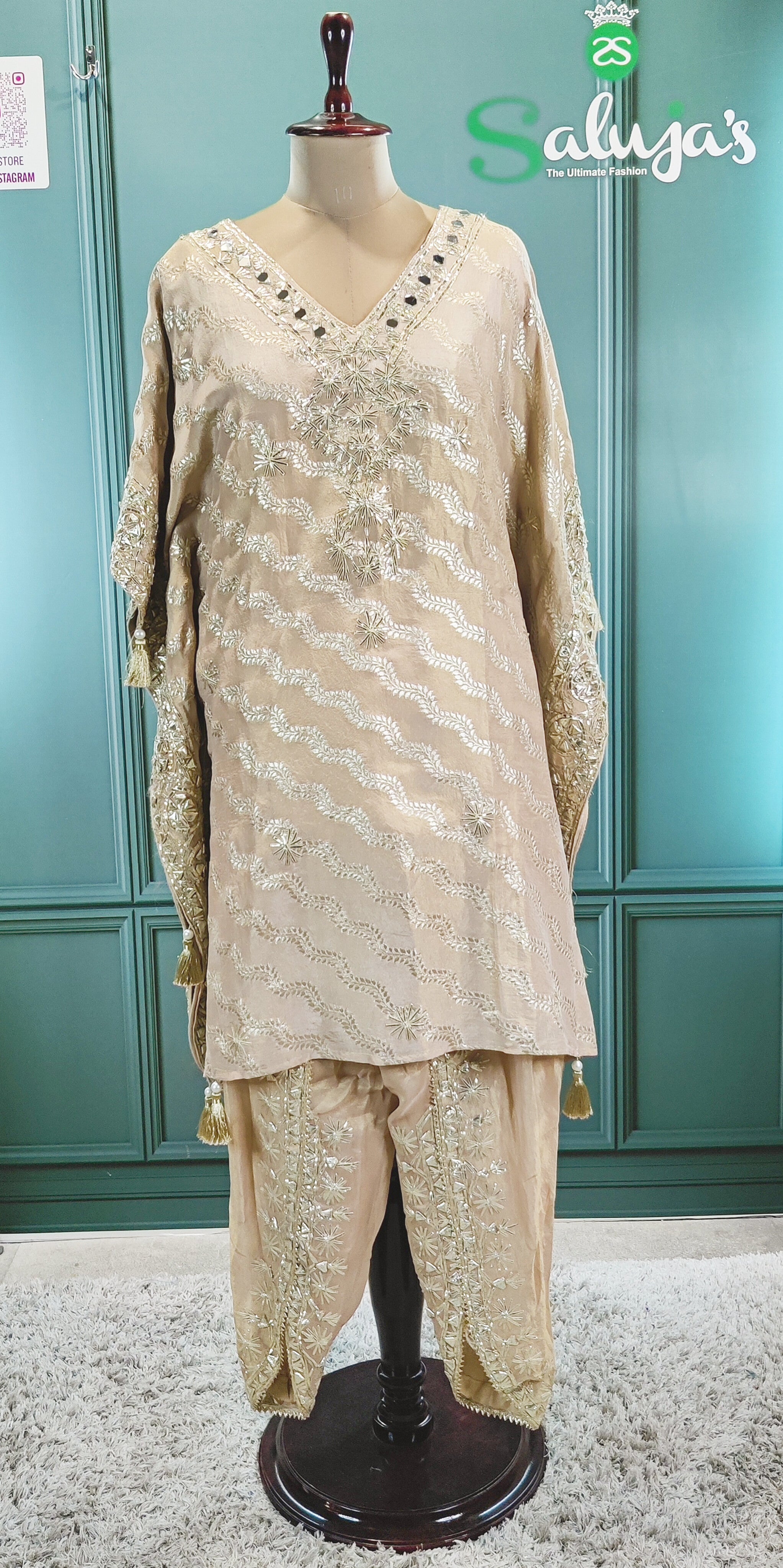 Kaftan With Dhoti Salwar