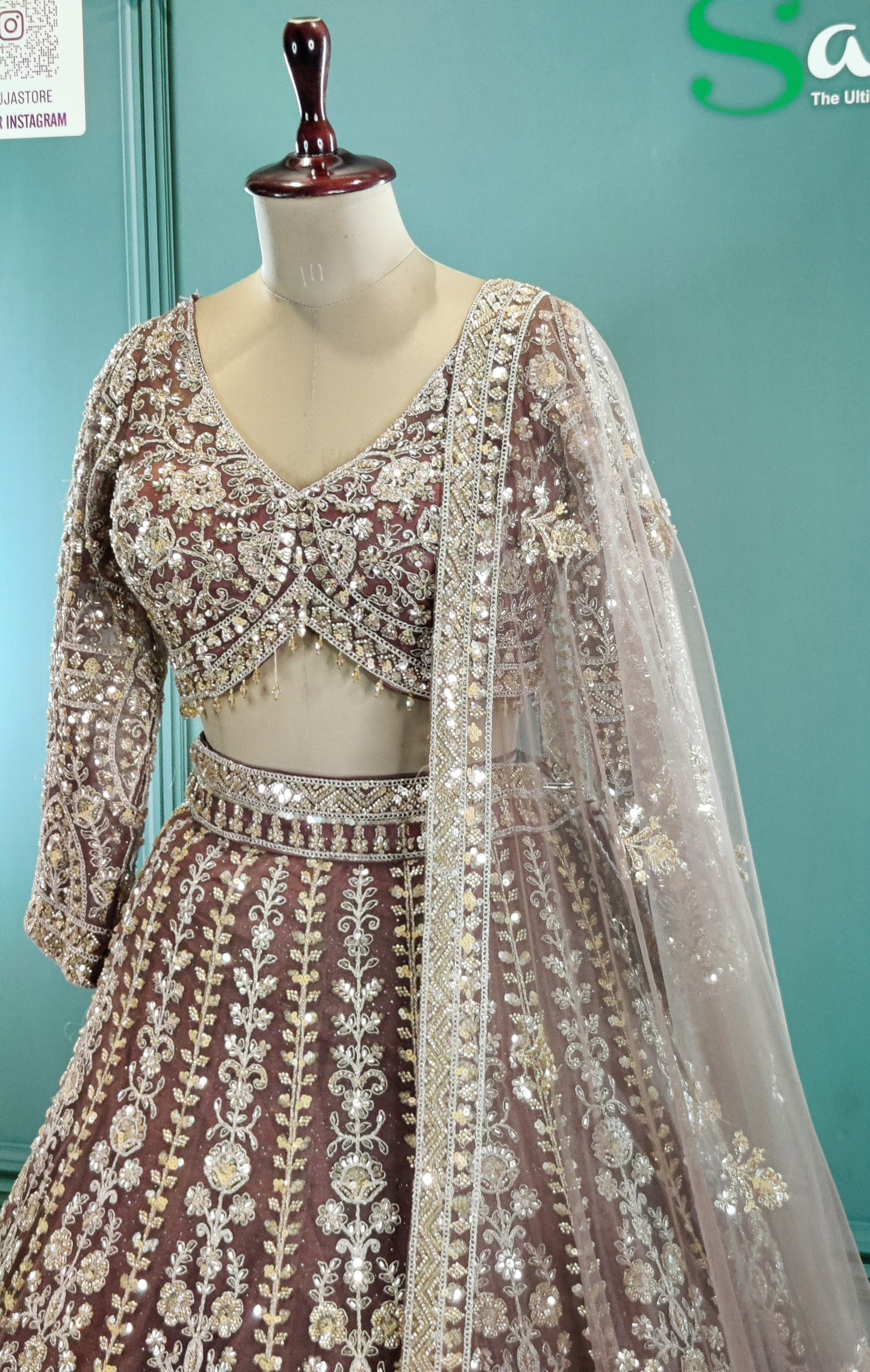 Elegant Mouse Colour Lehenga Choli