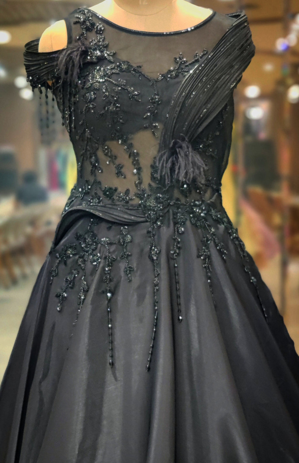 Noir Majesty Elegant Black Gown