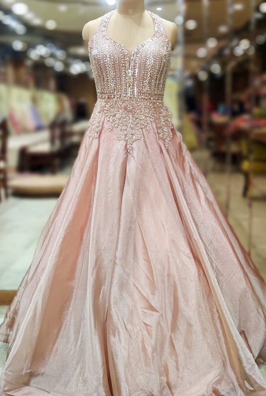 Blush Whisper Luxe Peach Gown