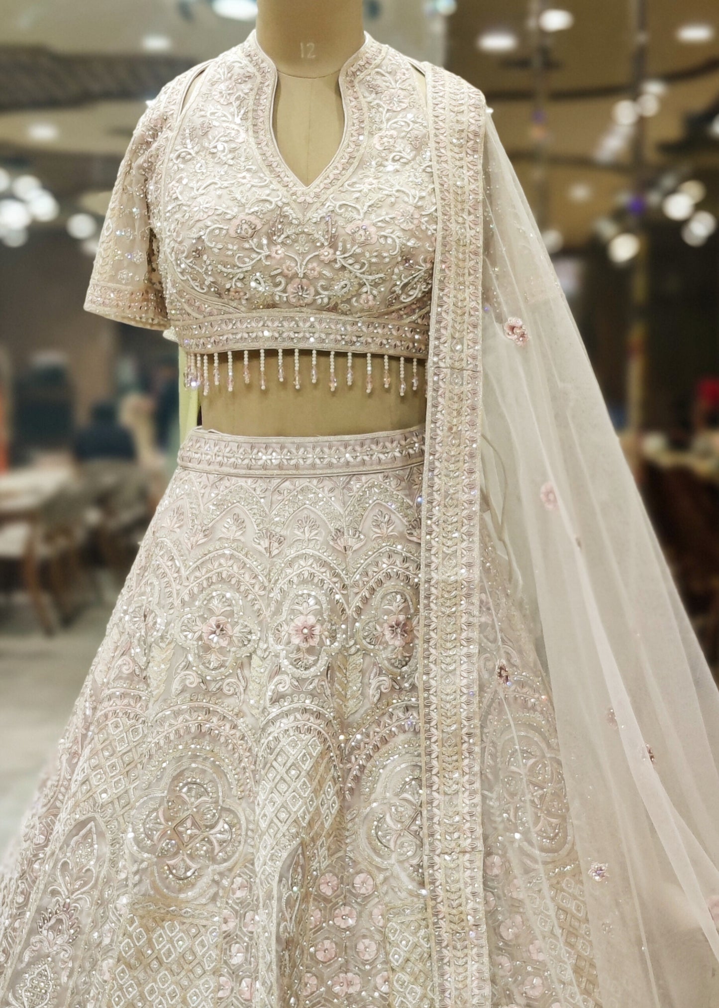 Rose Aura Handcrafted Pink Lehenga Chol