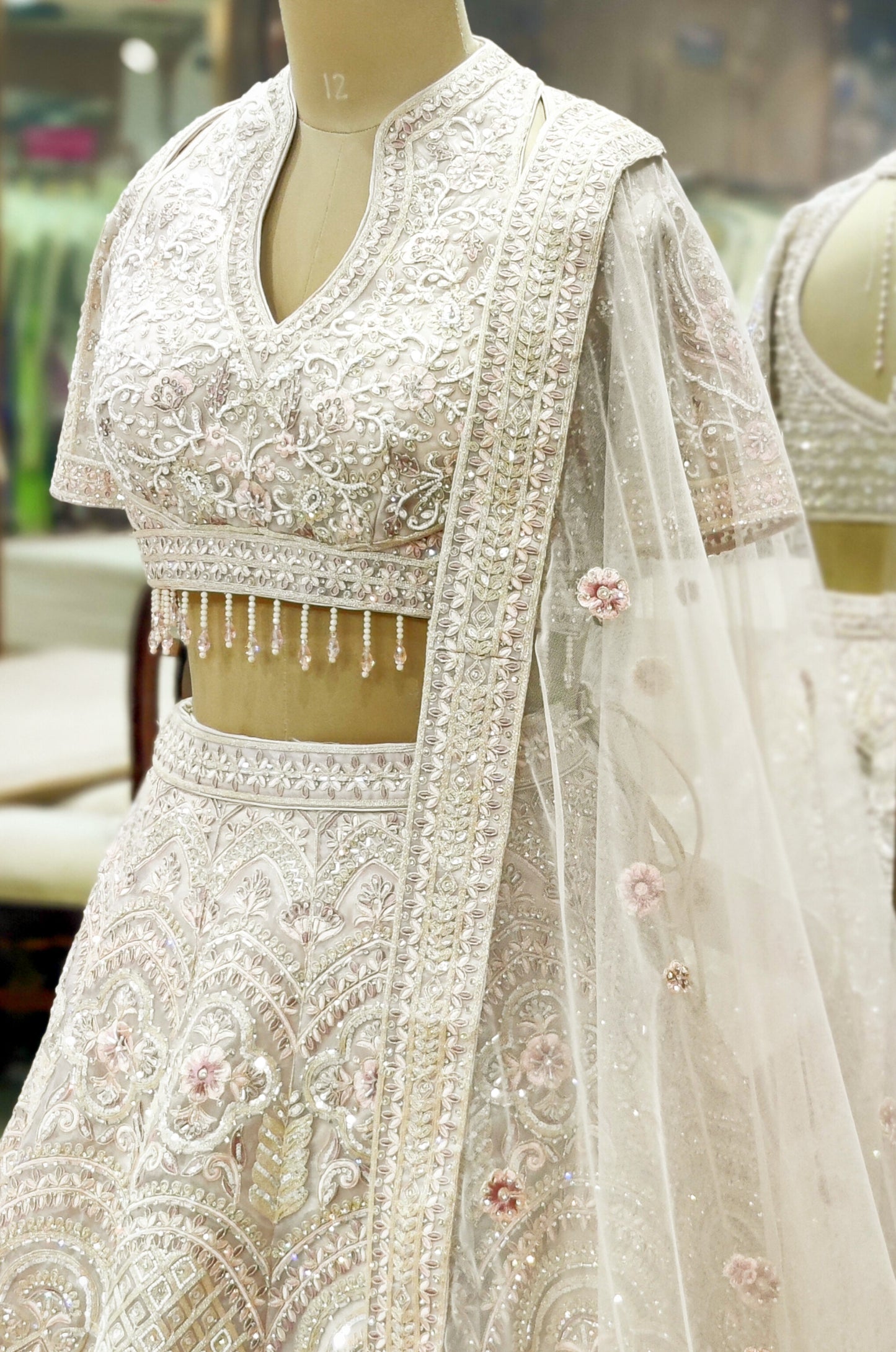 Rose Aura Handcrafted Pink Lehenga Chol