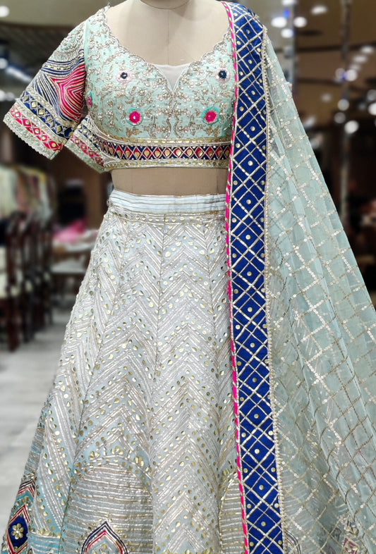 Blush Royale Handcrafted Peach Pink Lehenga Choli