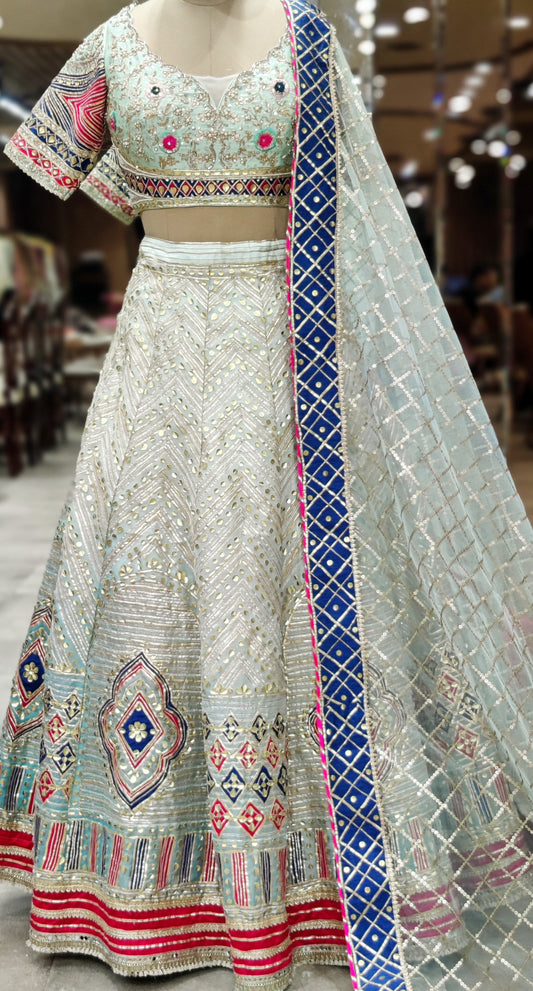Blush Royale Handcrafted Peach Pink Lehenga Choli
