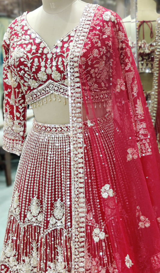 Red Cherry Lehenga Choli – Graceful, Elegant & Timeless