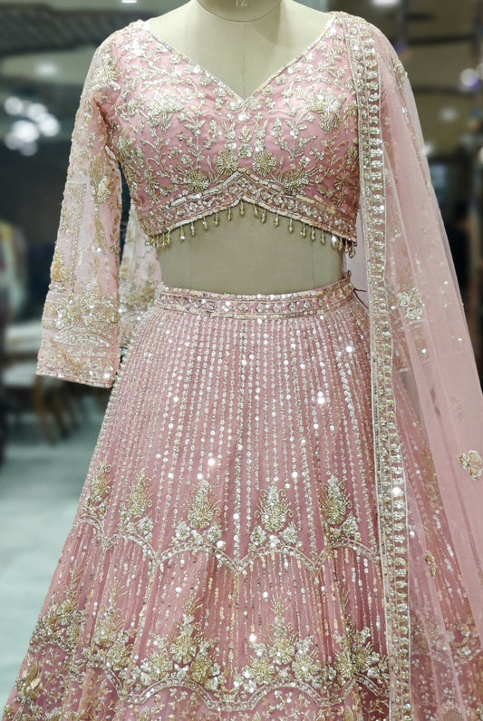 Pink Lehenga Choli – Soft, Feminine & Festive