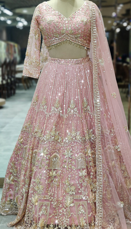 Pink Lehenga Choli – Soft, Feminine & Festive