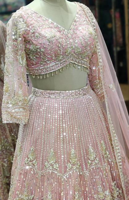 Pink Lehenga Choli – Soft, Feminine & Festive