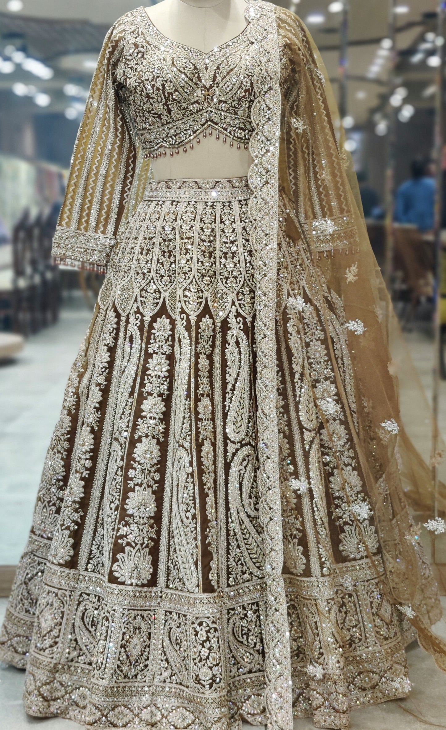 Copper Gold Lehenga Choli – Bold, Regal & Radiant