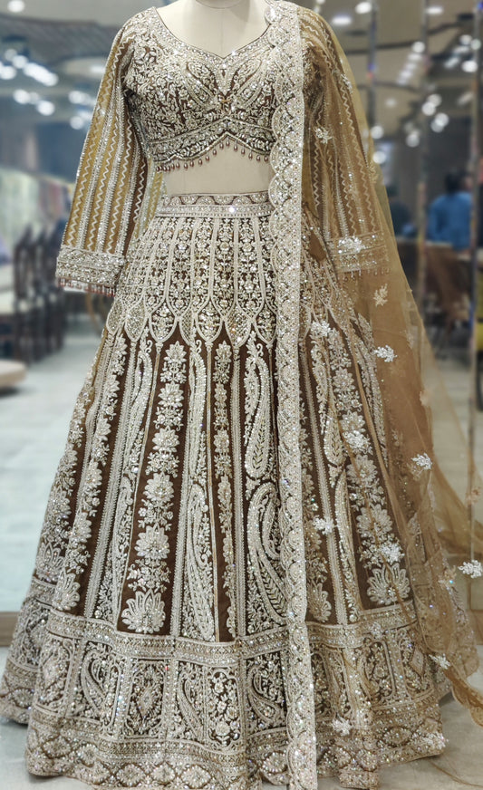 Copper Gold Lehenga Choli – Bold, Regal & Radiant