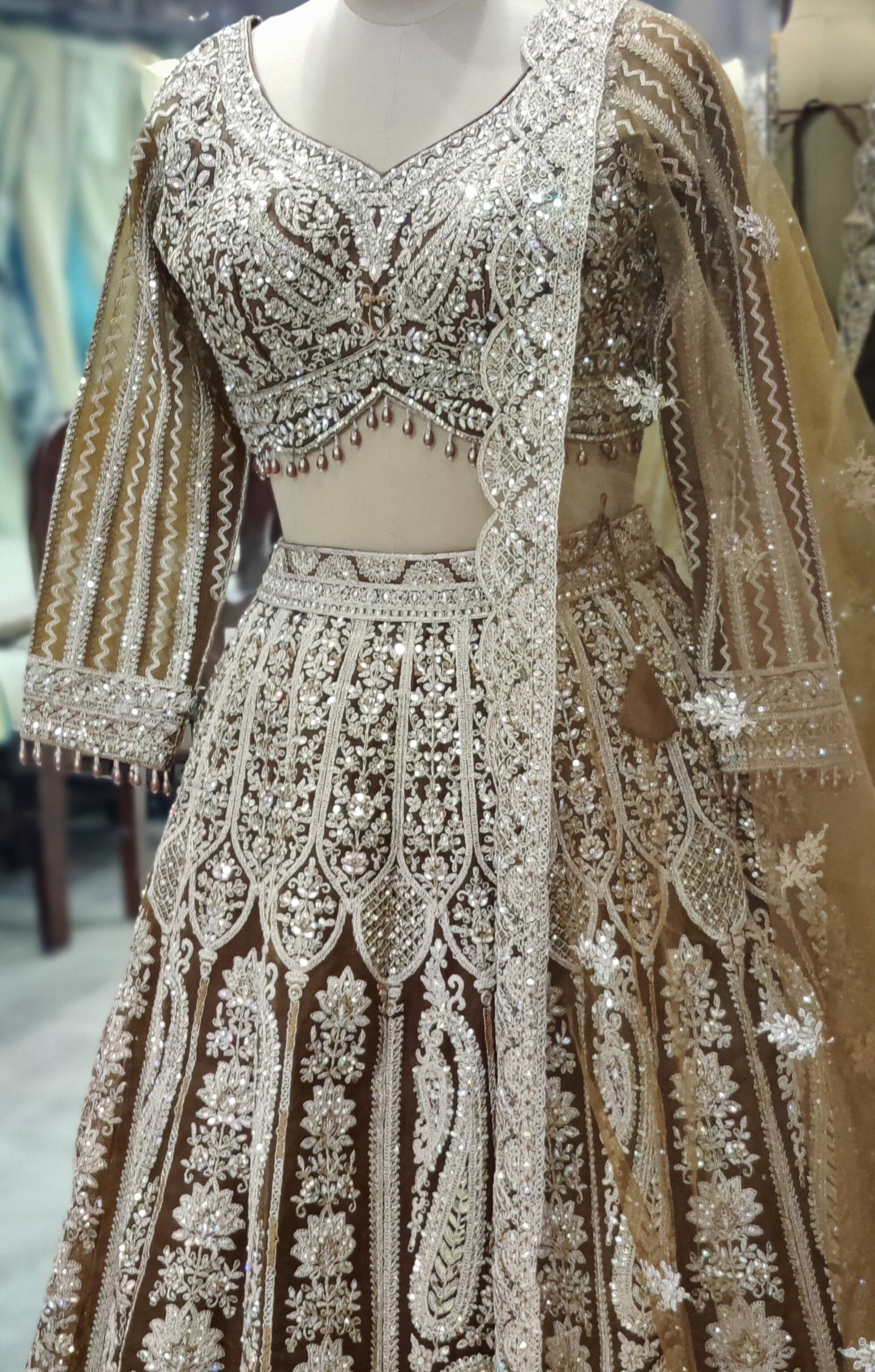 Copper Gold Lehenga Choli – Bold, Regal & Radiant