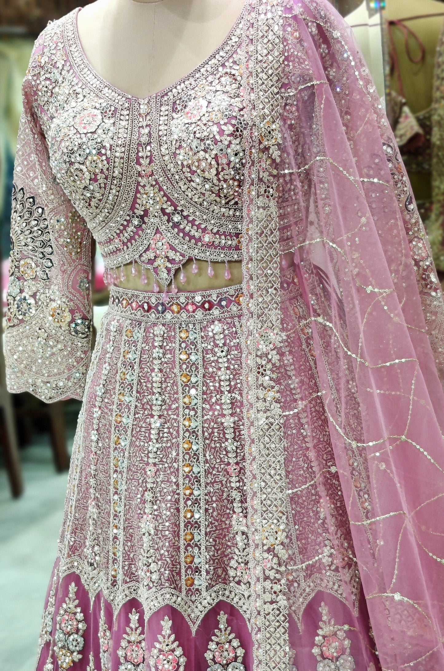 Blush Royale Lehenga Choli – Onion Pink