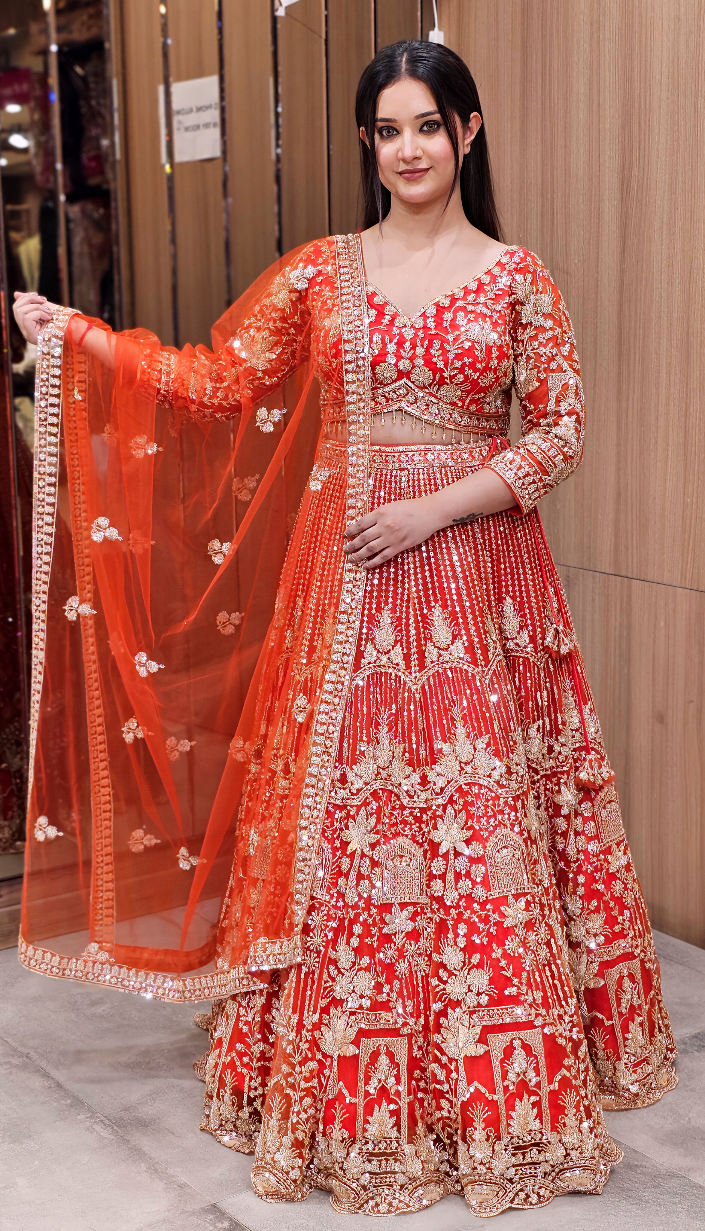 Exquisite Embroidered Lehenga Choli – Elegant Festive Wear