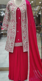 Magenta Indo-Western Ensemble – Bold Elegance with a Modern Twist