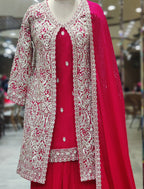Magenta Indo-Western Ensemble – Bold Elegance with a Modern Twist