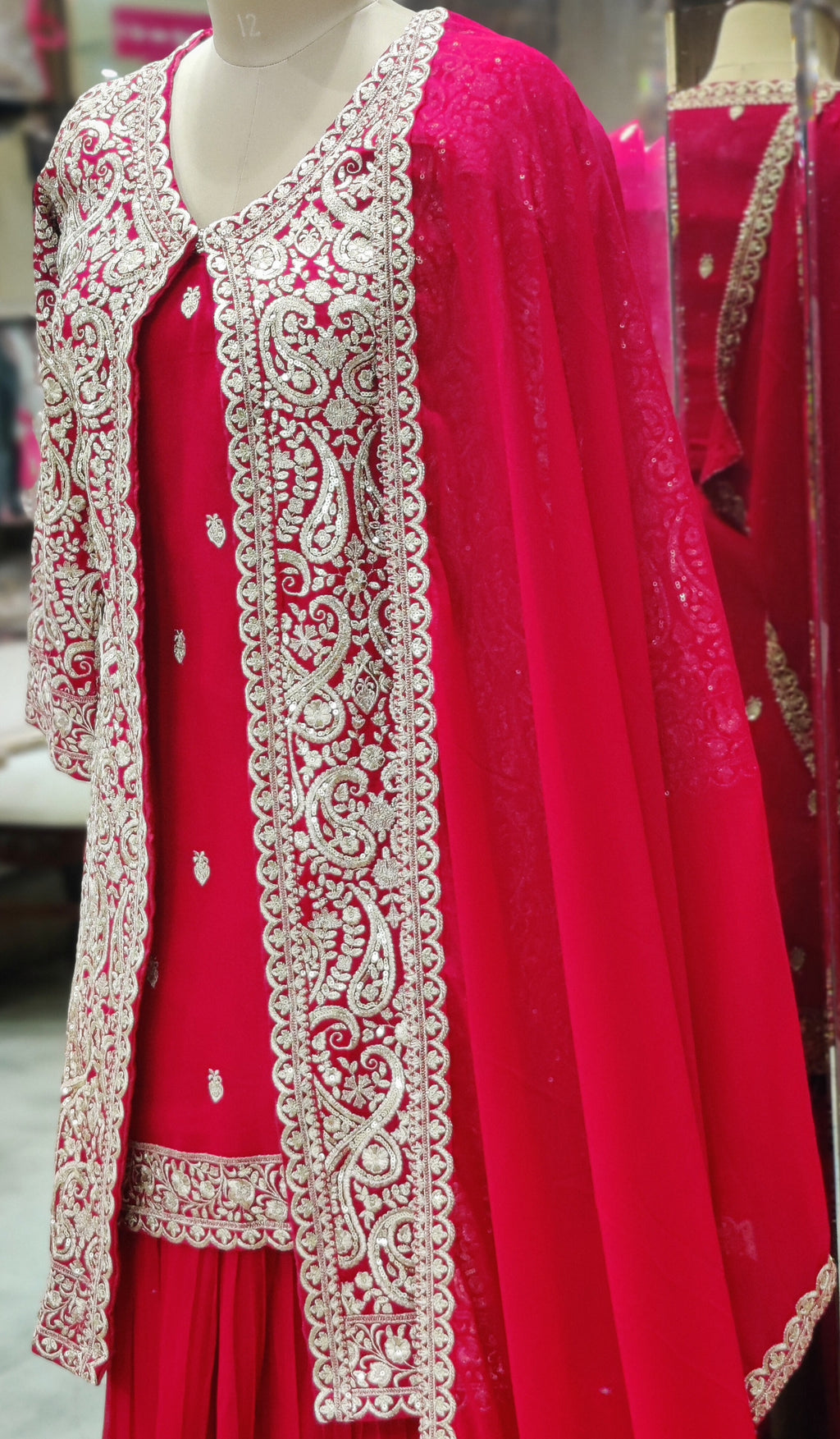 Magenta Indo-Western Ensemble – Bold Elegance with a Modern Twist