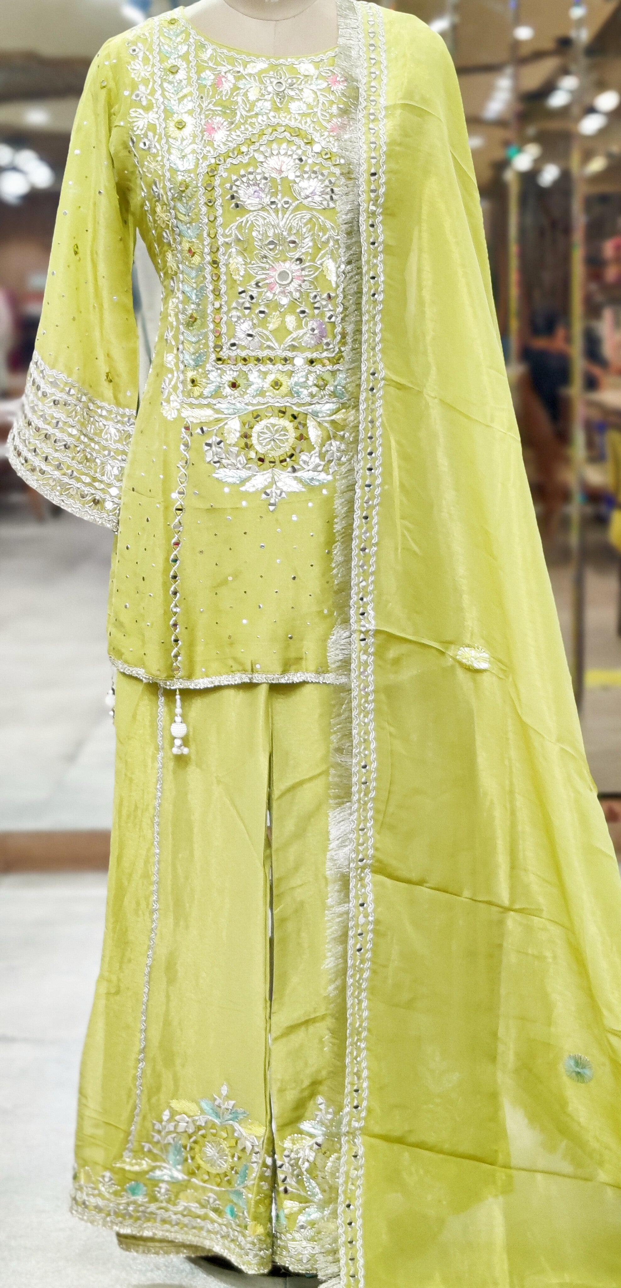 Regal Embellished Sharara Suit