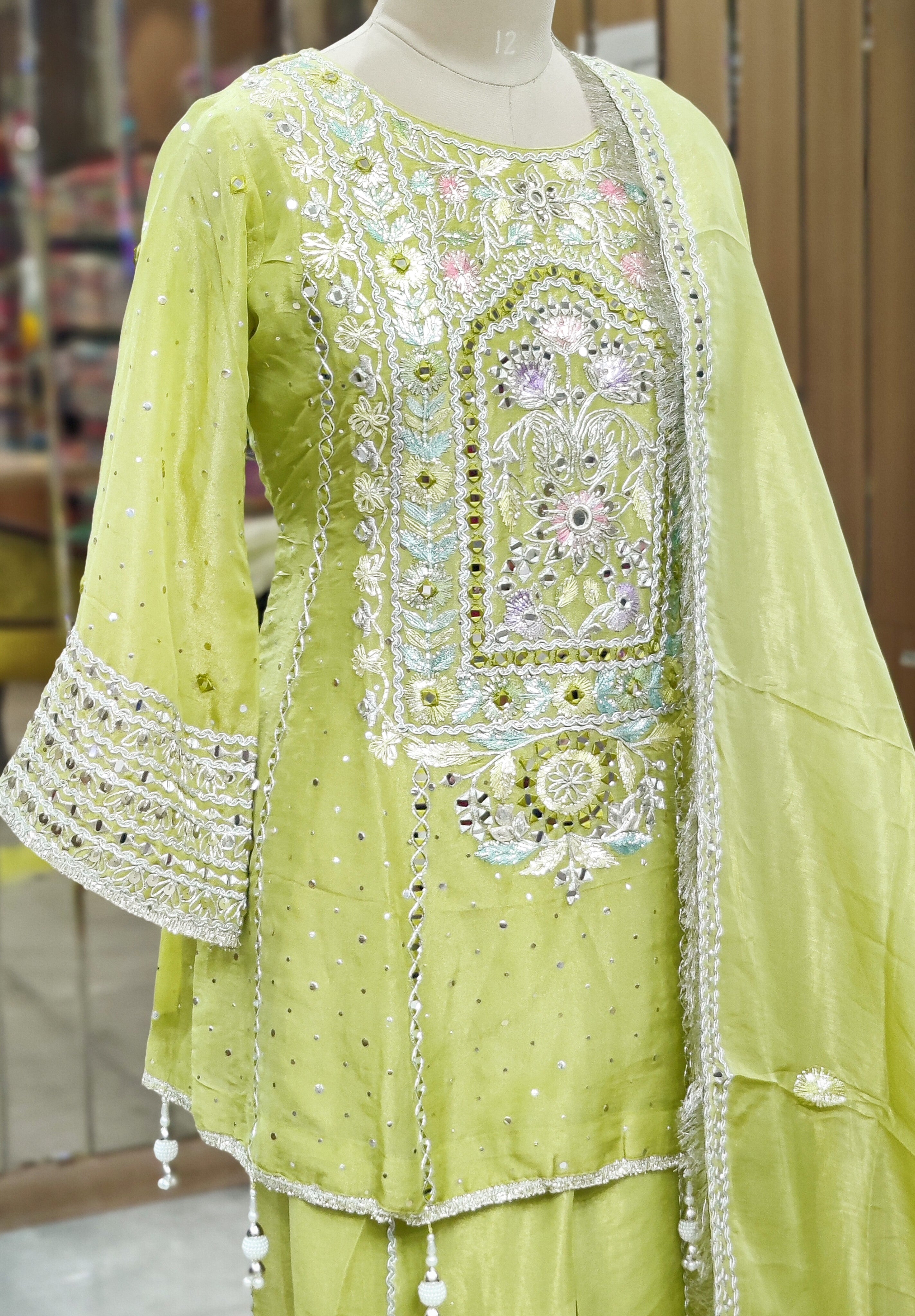 Regal Embellished Sharara Suit