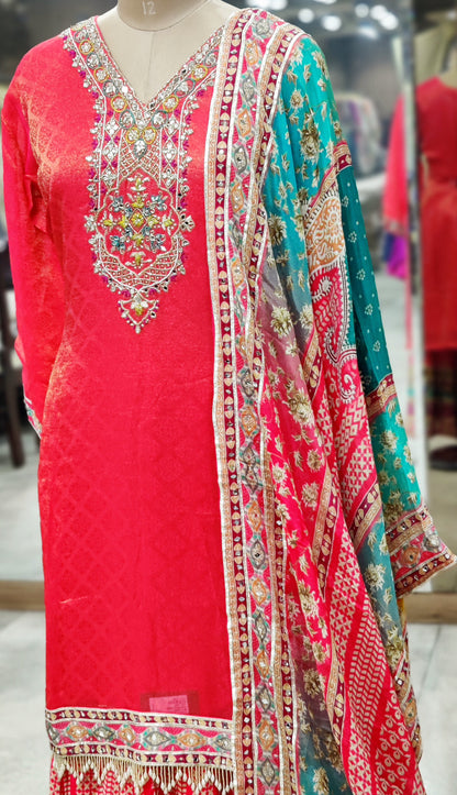 🌺 Graceful Gajri Sharara Gharara Suit