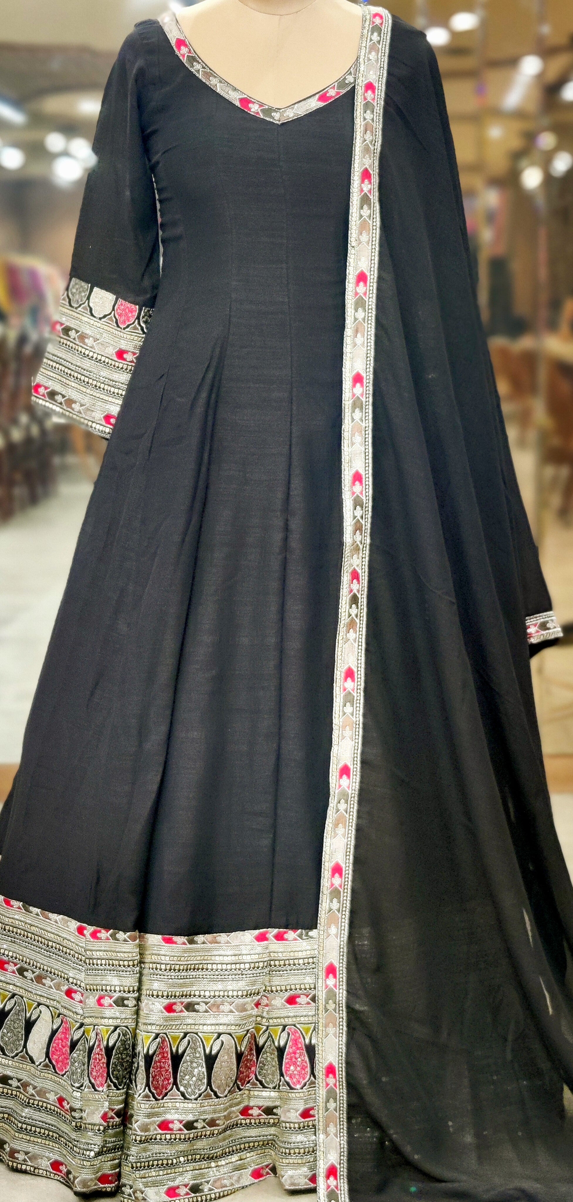Majestic Black Anarkali Suit