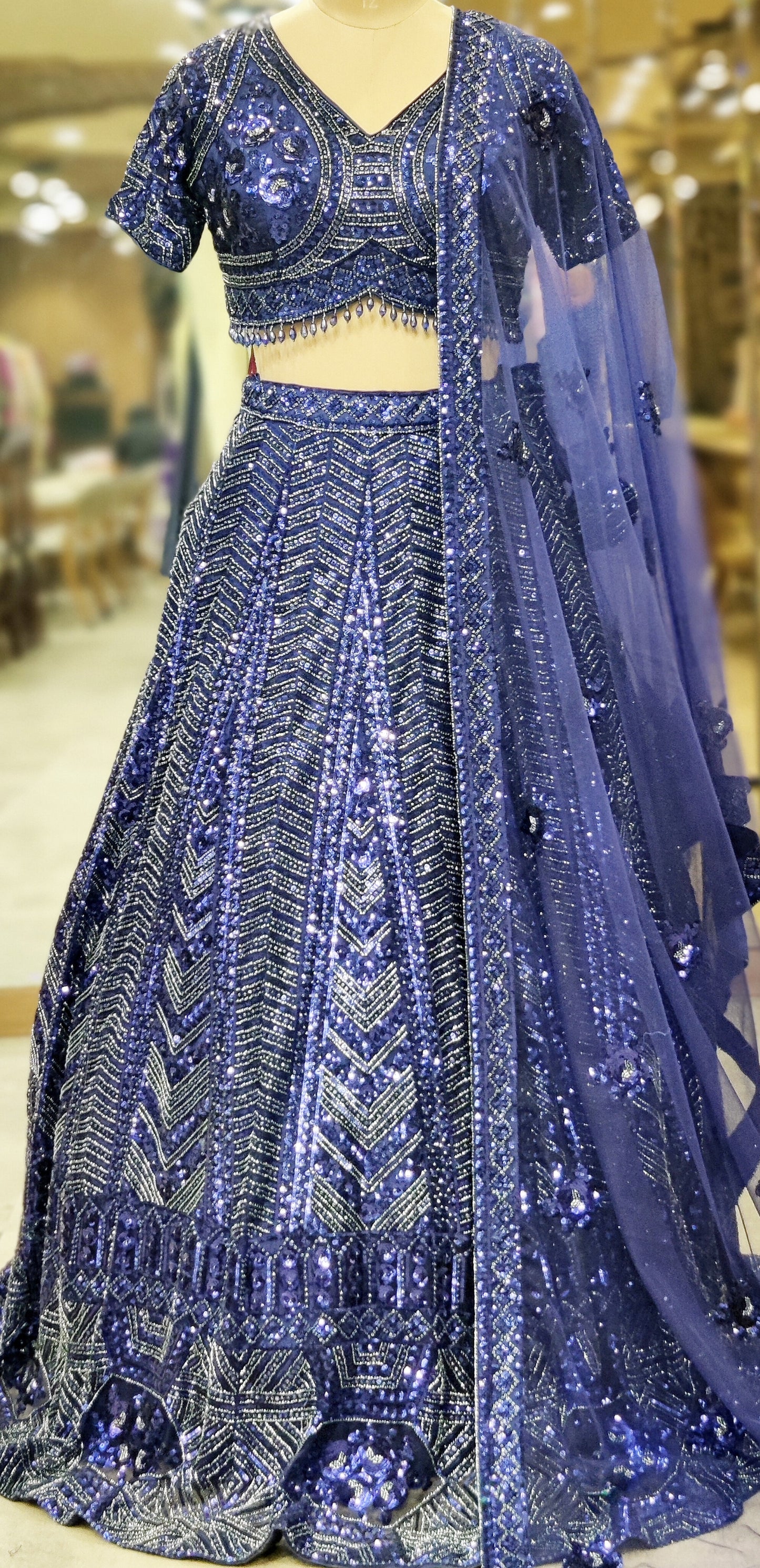 Royal Blue Heritage Lehenga Choli 💙