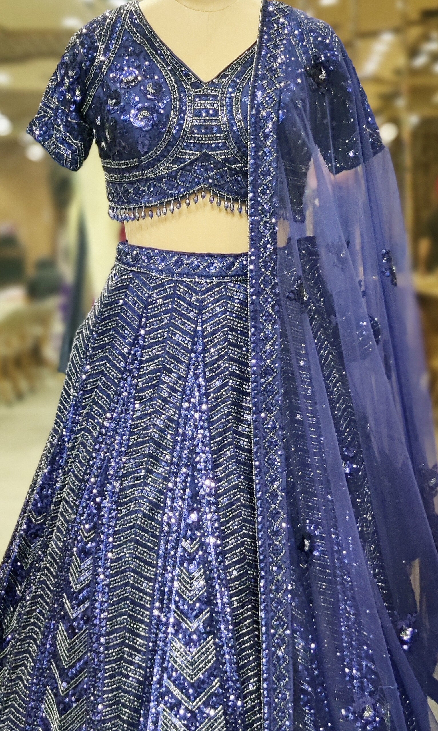 Royal Blue Heritage Lehenga Choli 💙