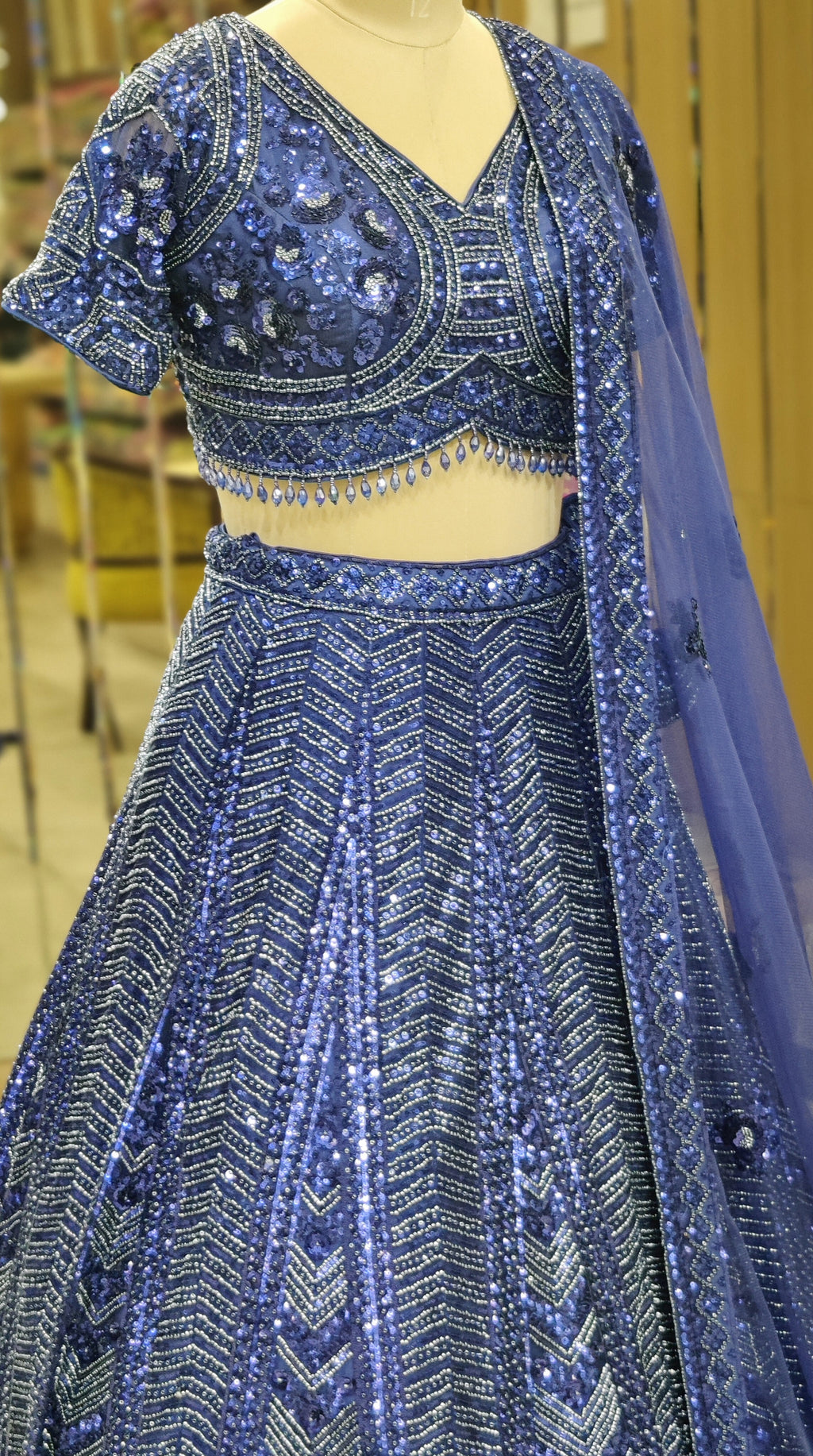 Royal Blue Heritage Lehenga Choli 💙