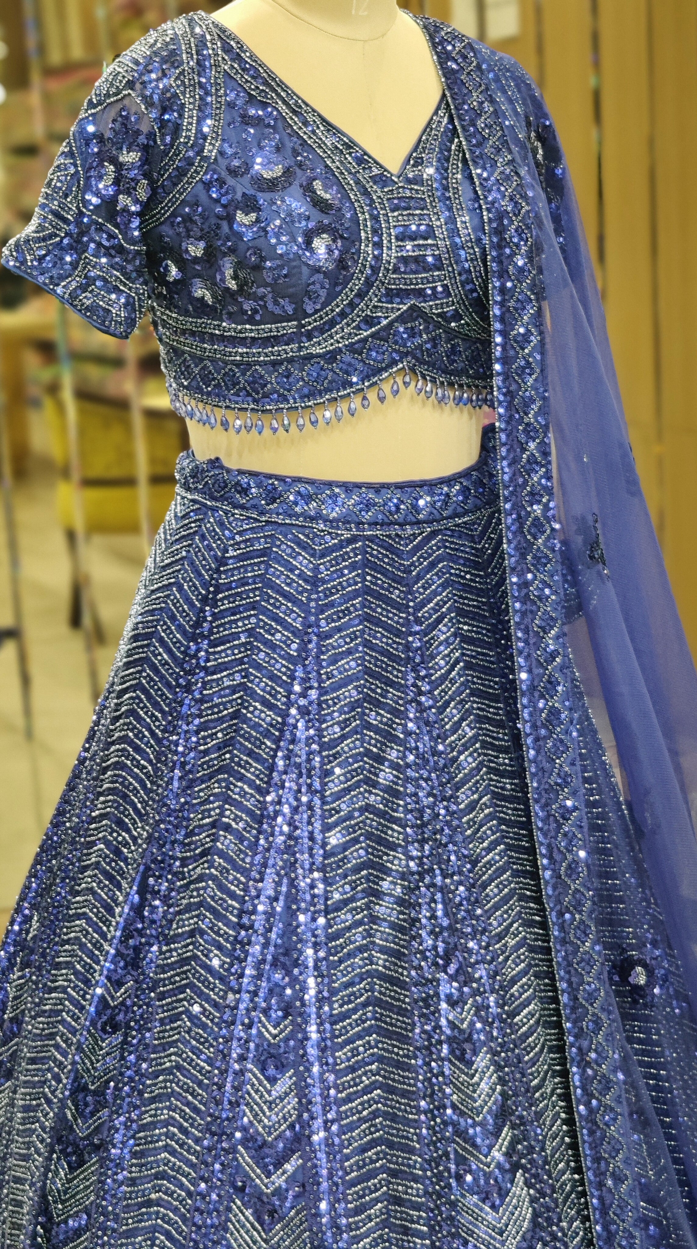 Royal Blue Heritage Lehenga Choli 💙