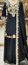 Elegant Black Sharara Suit