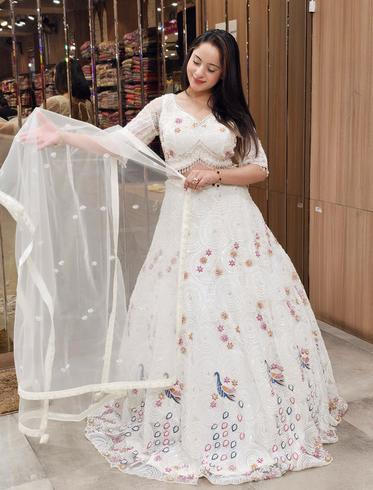 Ethereal White Lehenga Choli