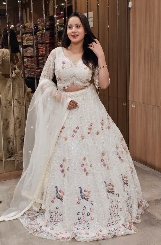 Ethereal White Lehenga Choli