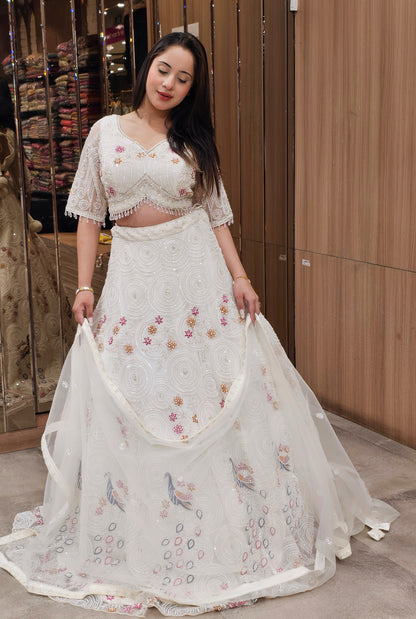Ethereal White Lehenga Choli
