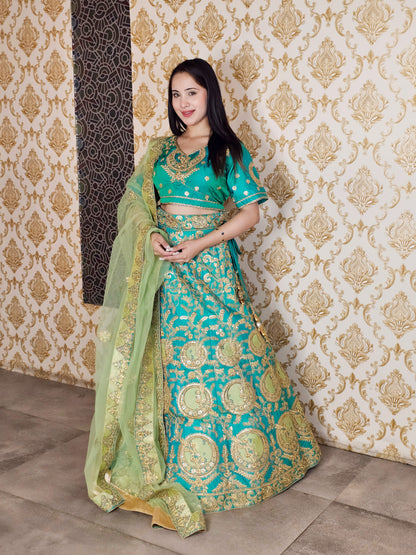 💚 Regal Green Lehenga Choli