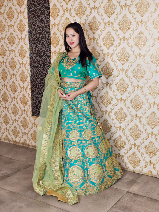 💚 Regal Green Lehenga Choli