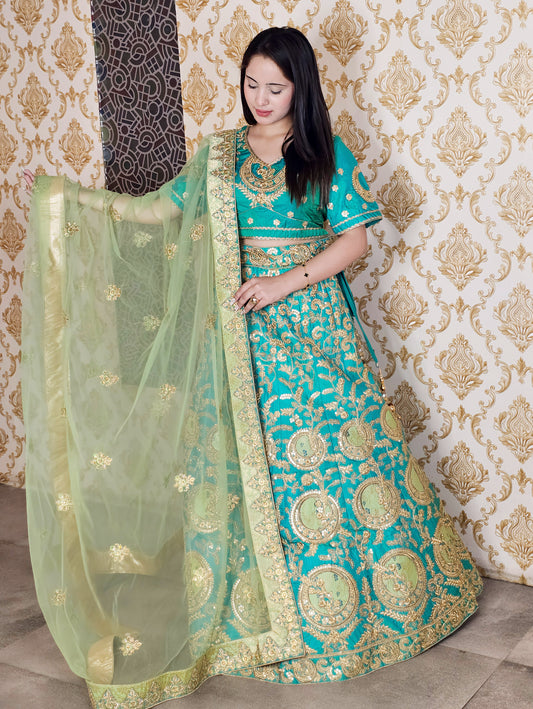 💚 Regal Green Lehenga Choli