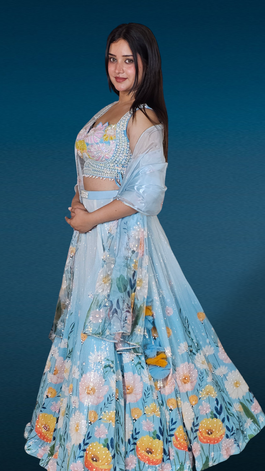 Light Blue lehenga