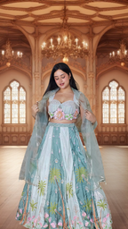 Eyes Blue Lehenga Choli
