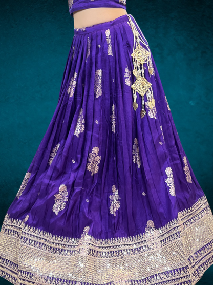 Purple Lehanga choli