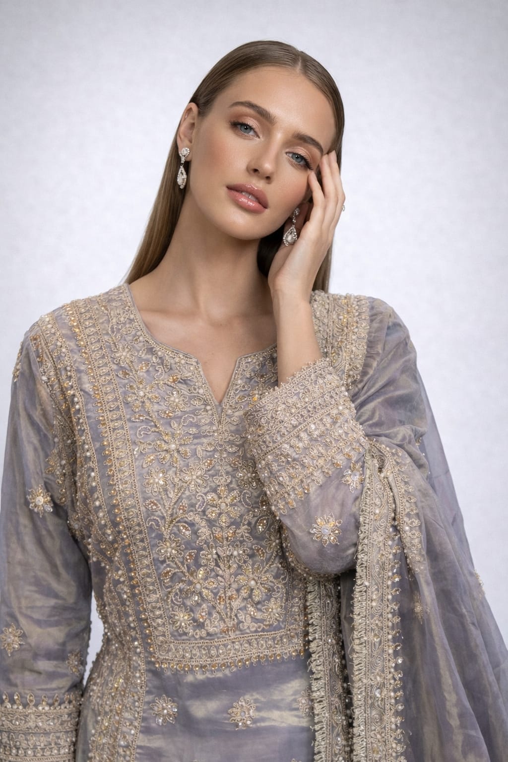 Elegant Heritage Sharara Suit – By Saluja Store