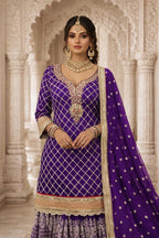 Royal Purple Sharara Suit – Saluja Store