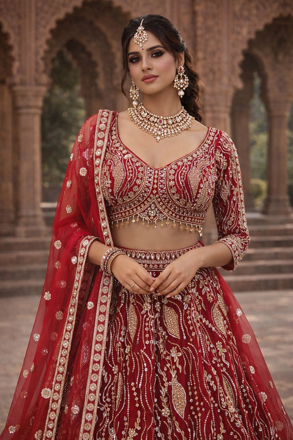 Royal Maroon Heritage Party Wear Lehenga Choli – Saluja Store