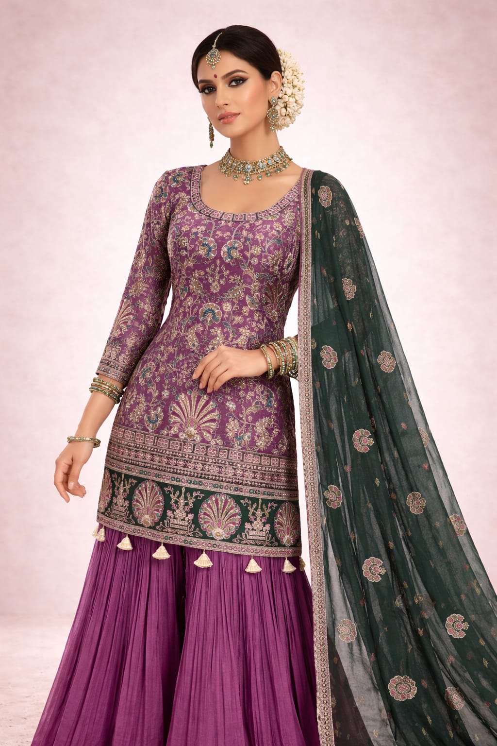 Royal Purple Garara Suit – Saluja Store