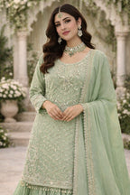 Elegant Flow Skirt Suit – Saluja Store